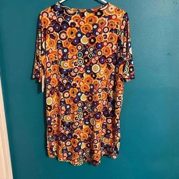 Lularoe Retro Disco Colorful Circle Abstract Tunic - Picture 4 of 5